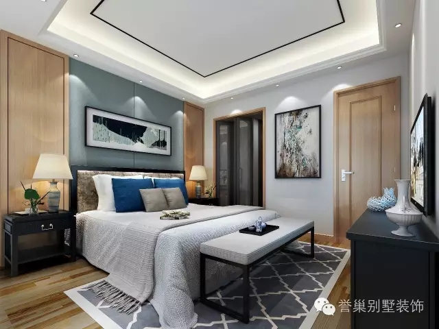 星海名城現(xiàn)代簡約主臥裝修設計效果圖